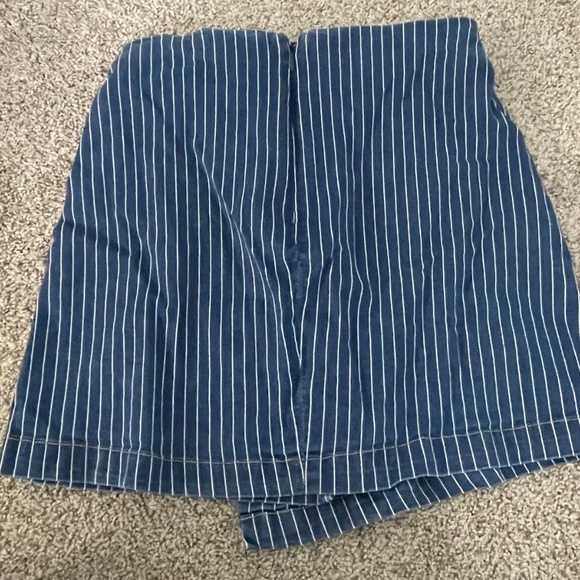 Navy and White Striped Chelsea and Violet Skirt - Picture 2 of 2